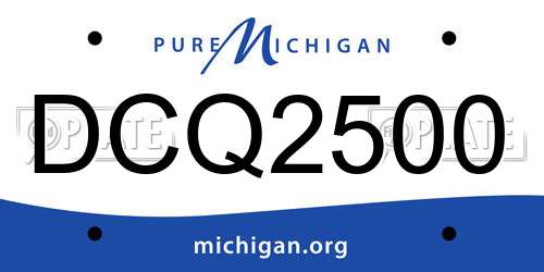DCQ2500 Michigan License Plate