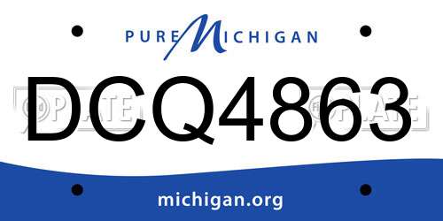 DCQ4863 Michigan License Plate