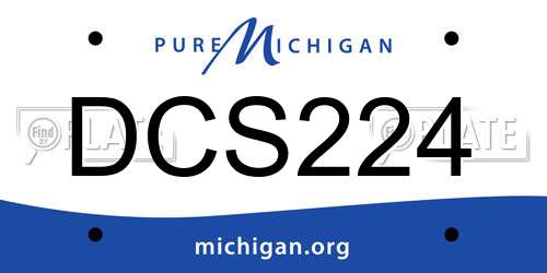 DCS224 Michigan License Plate