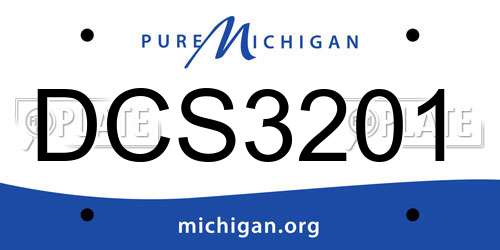 DCS3201 Michigan License Plate