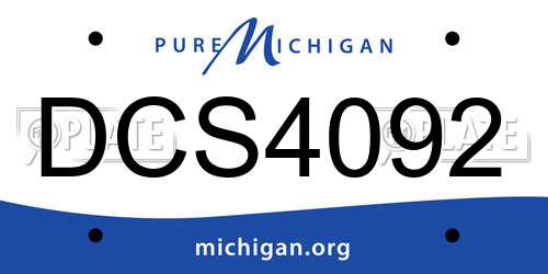 DCS4092 Michigan License Plate