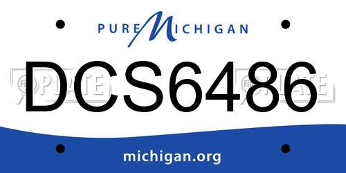DCS6486 Michigan License Plate