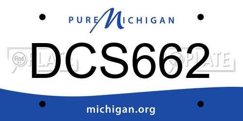 DCS662 Michigan License Plate