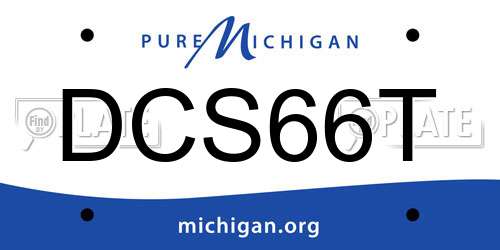 DCS66T Michigan License Plate