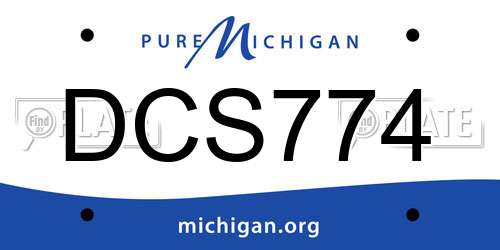 DCS774 Michigan License Plate