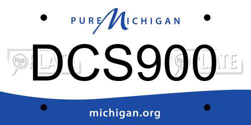 DCS900 Michigan License Plate