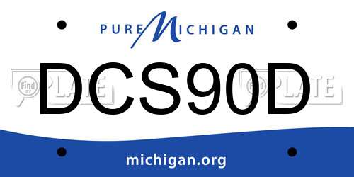 DCS90D Michigan License Plate
