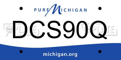 DCS90Q Michigan License Plate