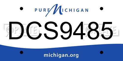 DCS9485 Michigan License Plate