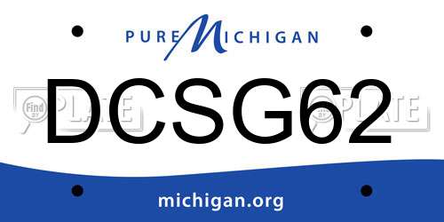 DCSG62 Michigan License Plate