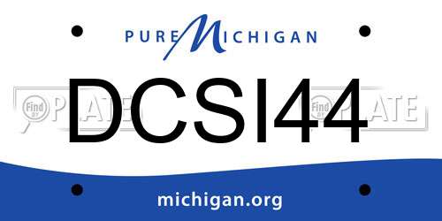 DCSI44 Michigan License Plate