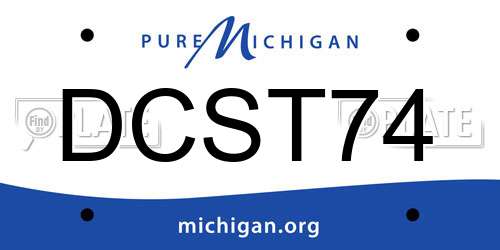 DCST74 Michigan License Plate