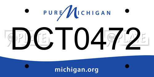 DCT0472 Michigan License Plate
