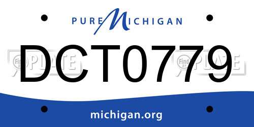 DCT0779 Michigan License Plate