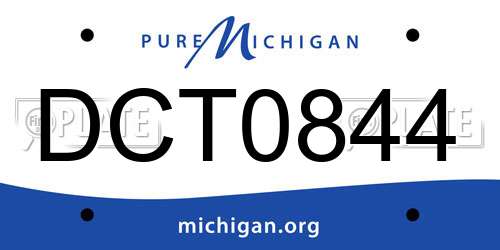 DCT0844 Michigan License Plate