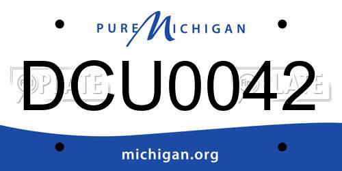DCU0042 Michigan License Plate