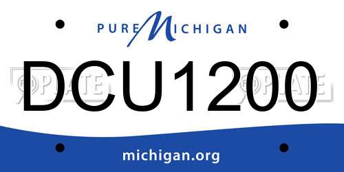 DCU1200 Michigan License Plate