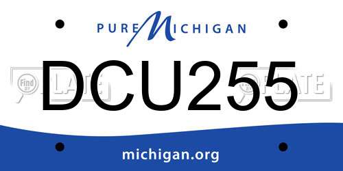 DCU255 Michigan License Plate