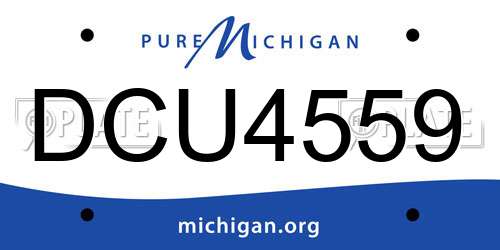 DCU4559 Michigan License Plate