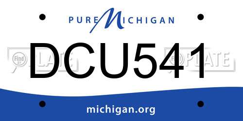 DCU541 Michigan License Plate