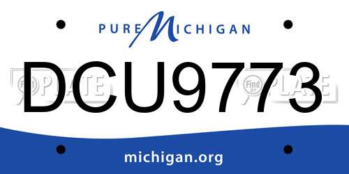 DCU9773 Michigan License Plate