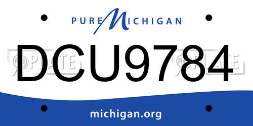 DCU9784 Michigan License Plate