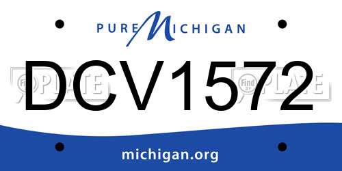 DCV1572 Michigan License Plate