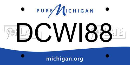 DCWI88 Michigan License Plate