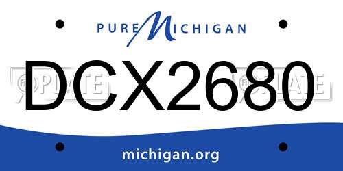 DCX2680 Michigan License Plate