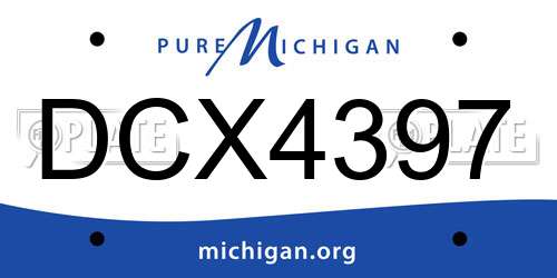 DCX4397 Michigan License Plate
