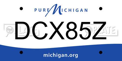 DCX85Z Michigan License Plate