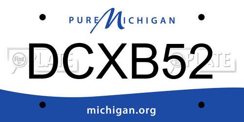 DCXB52 Michigan License Plate
