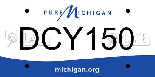 DCY150 Michigan License Plate