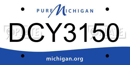 DCY3150 Michigan License Plate