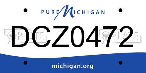 DCZ0472 Michigan License Plate