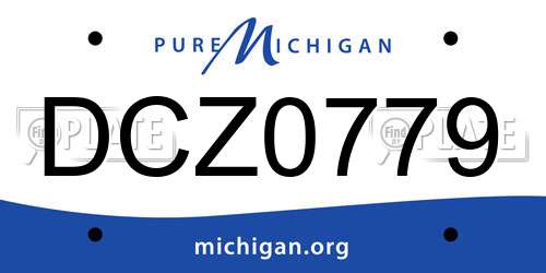DCZ0779 Michigan License Plate
