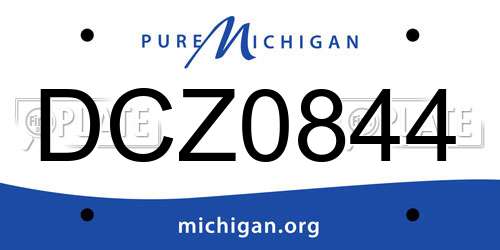 DCZ0844 Michigan License Plate