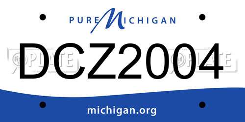 DCZ2004 Michigan License Plate