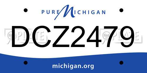 DCZ2479 Michigan License Plate