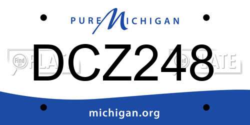 DCZ248 Michigan License Plate