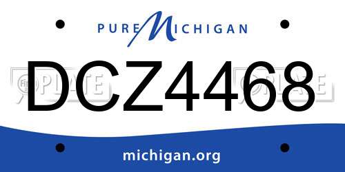DCZ4468 Michigan License Plate