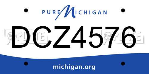 DCZ4576 Michigan License Plate