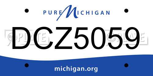 DCZ5059 Michigan License Plate