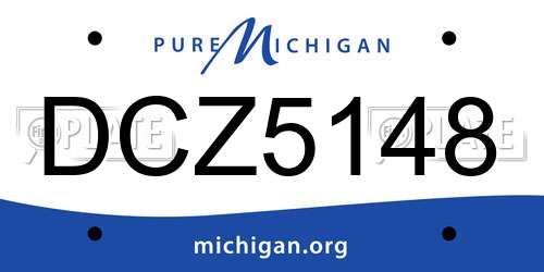 DCZ5148 Michigan License Plate