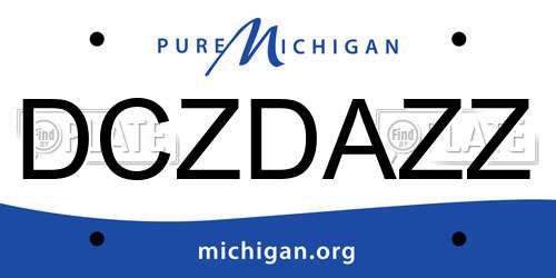 DCZDAZZ Michigan License Plate