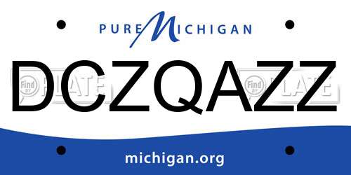 DCZQAZZ Michigan License Plate