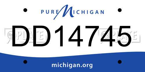 DD14745 Michigan License Plate