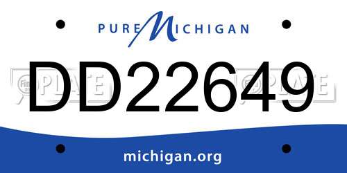 DD22649 Michigan License Plate