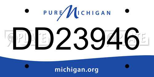 DD23946 Michigan License Plate