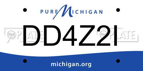 DD4Z2I Michigan License Plate